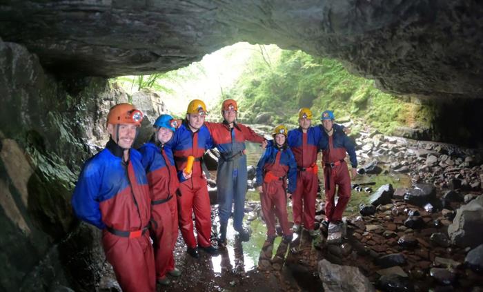 Caving group activity